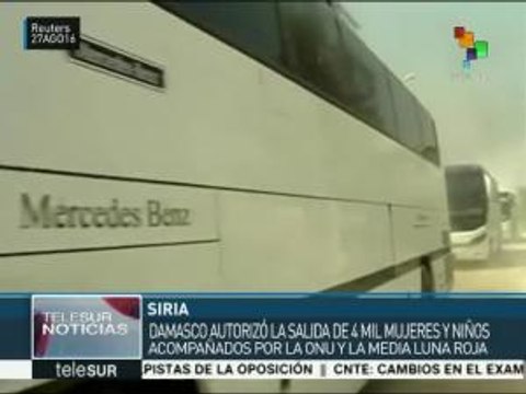 Siria: evacúan Daraya 700 rebeldes y 4 mil civiles