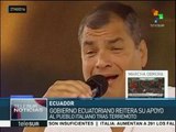 Correa ofrece apoyo a Italia tras fuerte sismo
