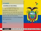 Ecuador: Asamblea dice que visita de Viteri a Venezuela no fue oficial