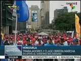 Trabajadores venezolanos marchan por la paz y en apoyo al Pdte. Maduro