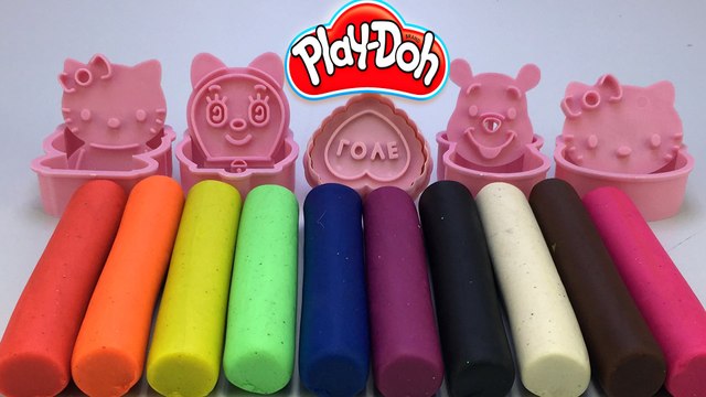 Play Creative & Learn Colours with Play Dough Butterfly Hello Kitty Doremi Molds Fun for Kids
