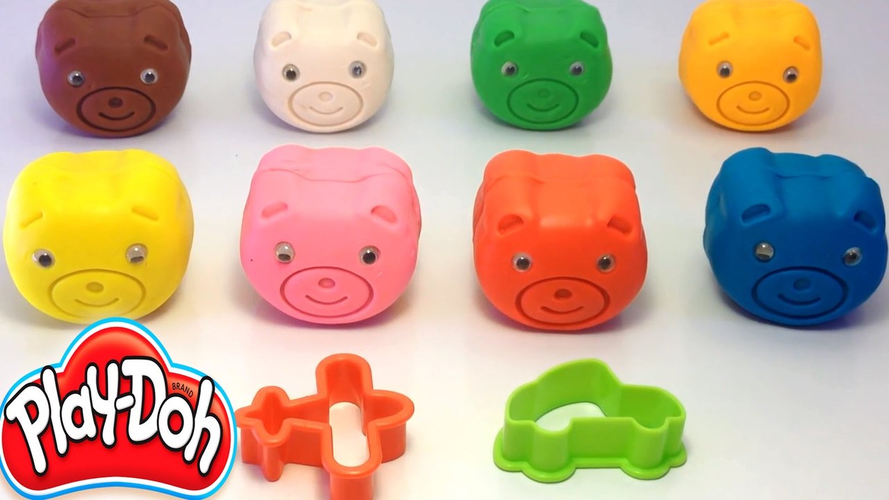 Play Creative and Learn Colours with Play Dough Teddy Bears Molds Fun ! Creative for Kids