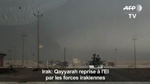 Irak:les soldats irakiens accueillis en héros à Qayyarah libérée