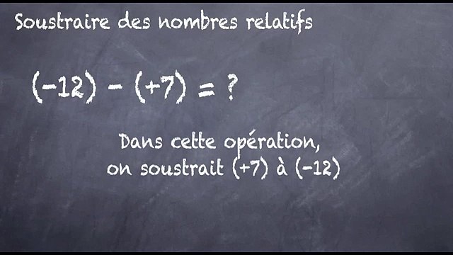 5ème Les nombres relatifs Soustraction de nombres relatifs