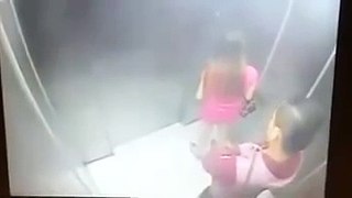 london cctv video Woman be careful in elevator