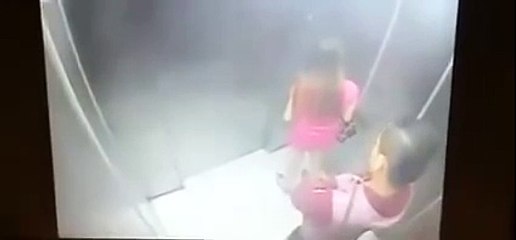 london cctv video Woman be careful in elevator