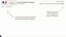Livret scolaire - Présentation
