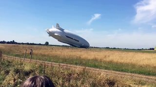 Airship crash_ Airlander 10 crashing into the ground cardington shed airship