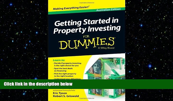 FREE PDF  Getting Started in Property Investment For Dummies – Australia  DOWNLOAD ONLINE