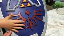 Zelda fans like my son LOVE authentic looking gear like this Hylian shield! My Little Link!