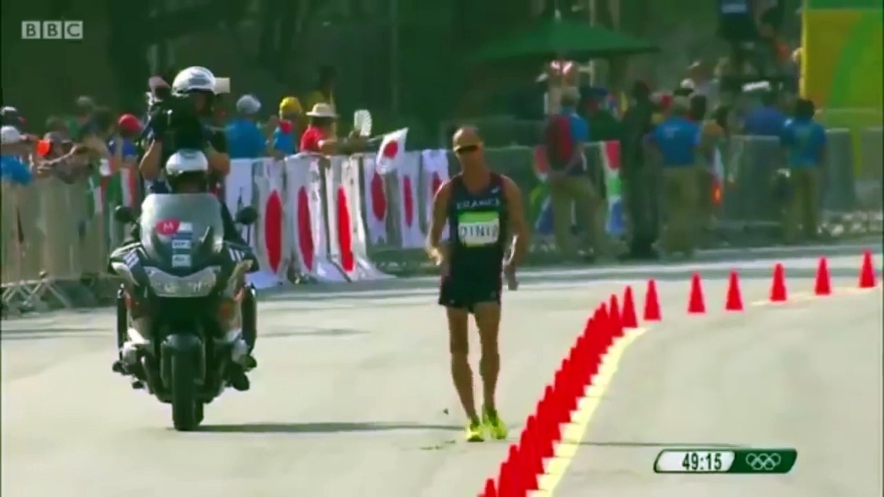 Unfortunate accident for French race walker Yohann Diniz