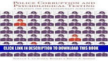 [PDF] Police Corruption And Psychological Testing: A Strategy For Pre-employment Screening