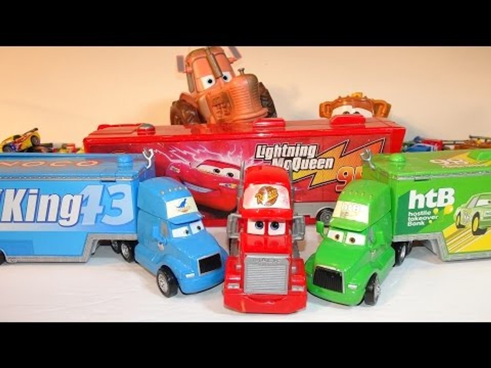 Pixar Cars Character Encyclopedia with MACK , Lighnting McQueen Hauler and The King Hauler and Chick