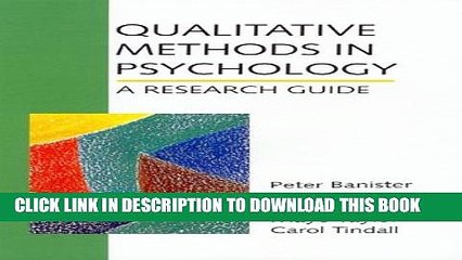 [PDF] Qualitative Methods in Psychology Full Online