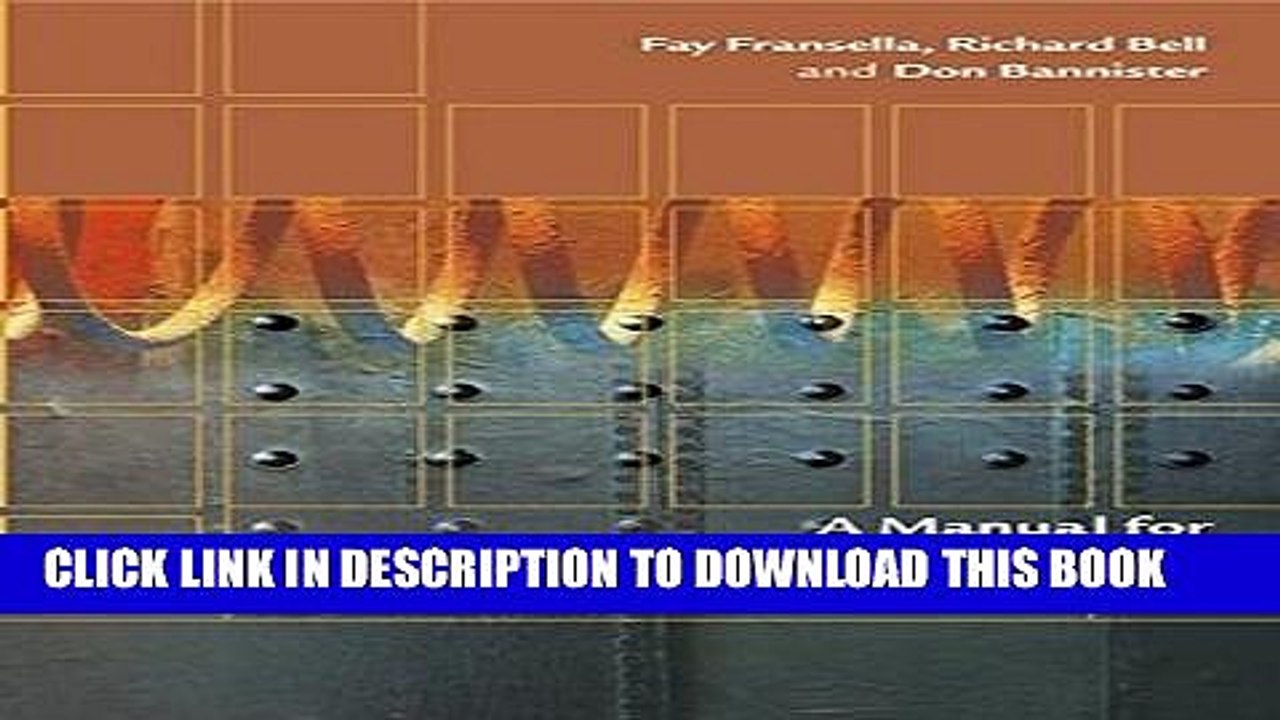 [PDF] A Manual for Repertory Grid Technique Popular Collection