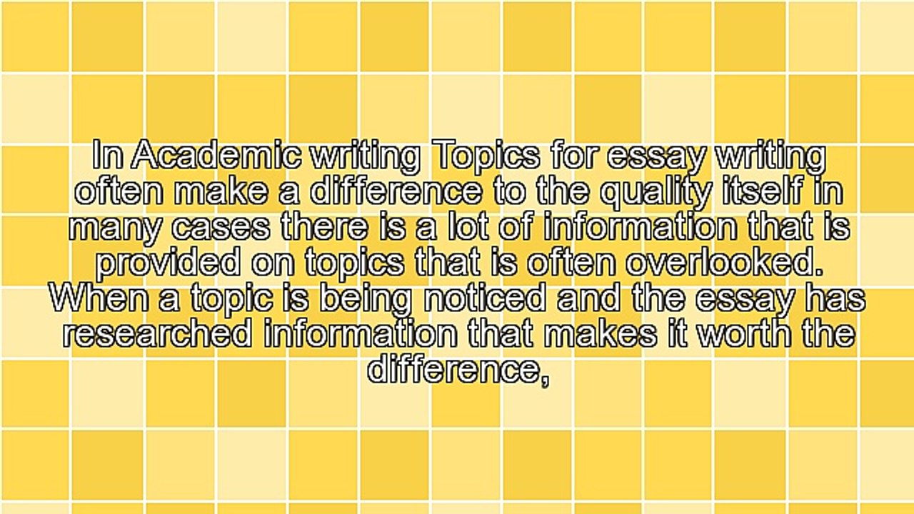 How To Choose Winning Academic Writing Essay Topics