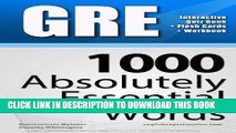Collection Book GRE Interactive Quiz Book   Online   Flash Cards/ 1000 Absolutely Essential Words.