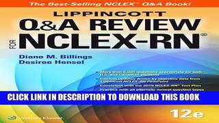 New Book Lippincott Q A Review for NCLEX-RN (Lippioncott s Review for Nclex-Rn)
