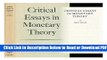 [Get] Critical Essays in Monetary Theory Popular New