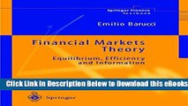 [Reads] Financial Markets Theory: Equilibrium, Efficiency and Information (Springer Finance) Free