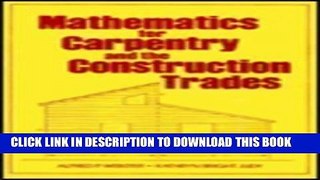 [Download] Mathematics for Carpentry   Construction Trades Paperback Free