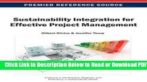 [Get] Sustainability Integration for Effective Project Management (Practice, Progress, and