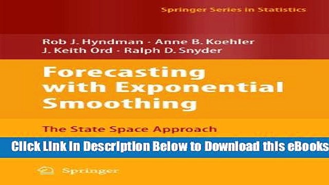 [Reads] Forecasting with Exponential Smoothing: The State Space Approach (Springer Series in
