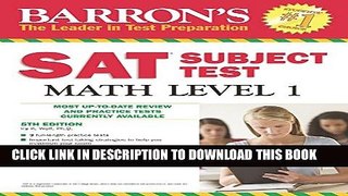 New Book Barron s SAT Subject Test Math Level 1, 5th Edition