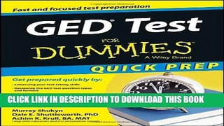 New Book GED Test For Dummies, Quick Prep