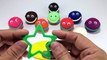 Play Creative & Learn Colours with Play Dough Smiley Face Fun Star Molds Fun ! Music for Kids