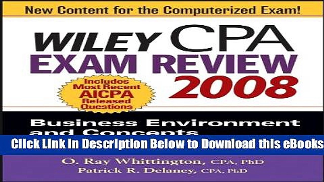 [Reads] Wiley CPA Exam Review 2008: Business Environment and Concepts (Wiley CPA Examination