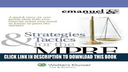 New Book Strategies and Tactics for the MPRE (Multistate Professional Responsibility Exam)