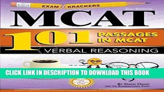 New Book Examkrackers 101 Passages in MCAT Verbal Reasoning