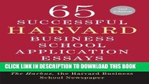 New Book 65 Successful Harvard Business School Application Essays, Second Edition: With Analysis
