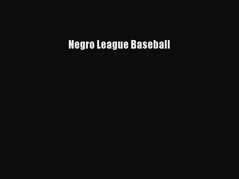 [PDF] Negro League Baseball Full Colection
