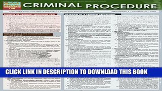 Collection Book Criminal Procedure (Quick Study Law)
