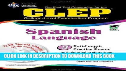 New Book Best Test Preparation for the CLEP Spanish Language