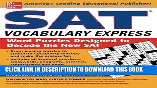 New Book SAT Vocabulary Express: Word Puzzles Designed to Decode the New SAT