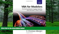 Must Have PDF  VBA for Modelers: Developing Decision Support Systems with Microsoft Office Excel