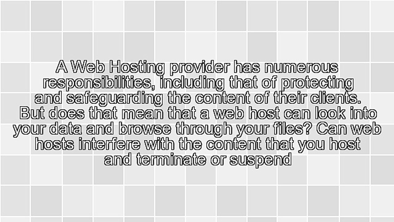 Is Your Web Hosting Provider Responsible For Your Content?