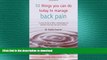 FAVORITE BOOK  50 Things You Can Do Today to Manage Back Pain (Personal Health Guides)  PDF ONLINE