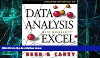 Big Deals  Data Analysis with Microsoft Excel: Updated for Office XP (with CD-ROM)  Free Full Read