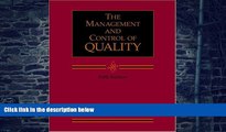 Big Deals  Management and the Control of Quality with Student CD-ROM  Free Full Read Best Seller