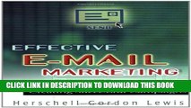 New Book Effective E-Mail Marketing: The Complete Guide to Creating Successful Campaigns