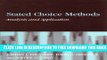 New Book Stated Choice Methods: Analysis and Applications