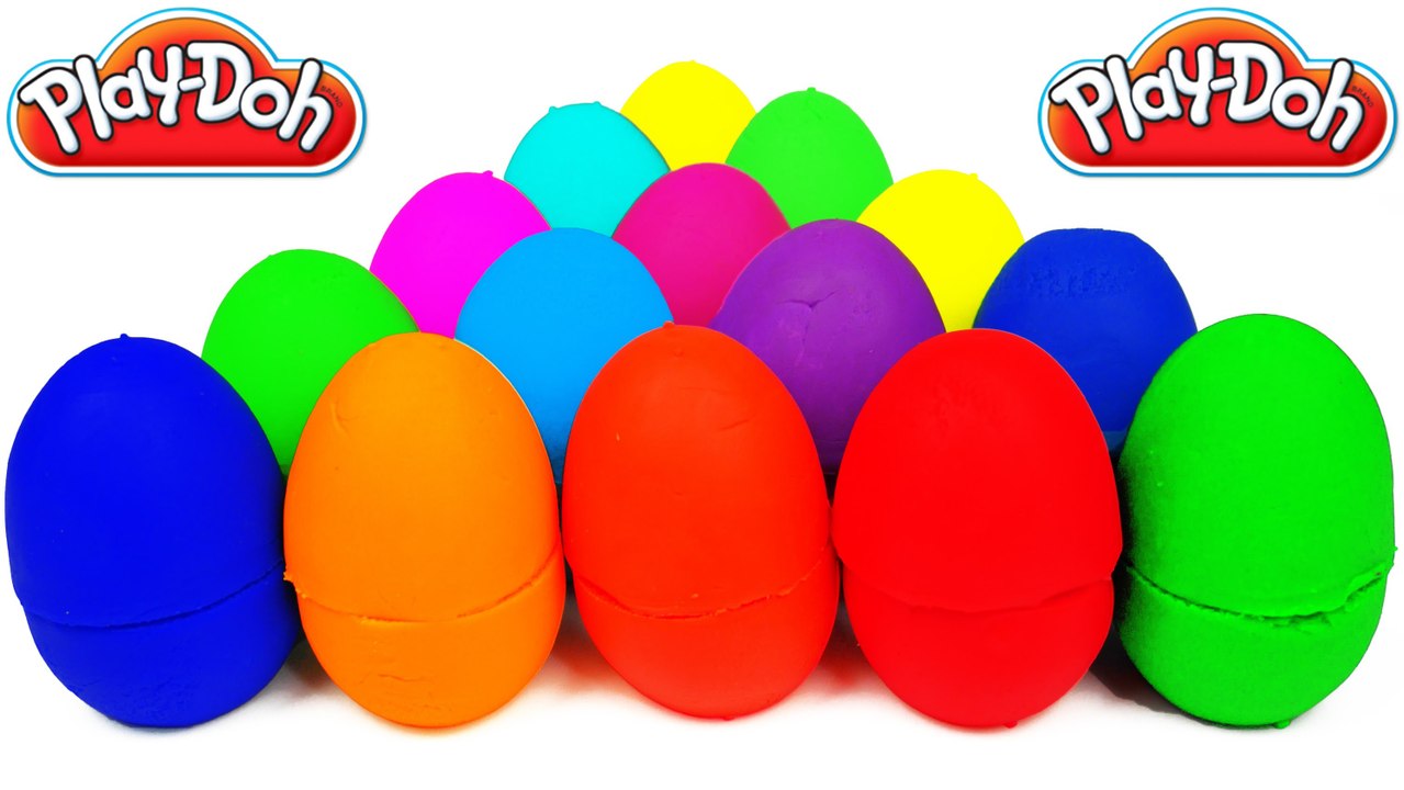 LEARN COLORS for Children w- Play Doh Surprise Eggs Spiderman FROZEN Hulk Cars 2 Playdough Eggs TOYS