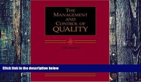 Big Deals  Management and the Control of Quality with Student CD-ROM  Best Seller Books Most Wanted