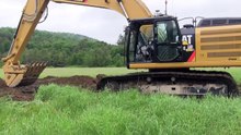 CAT 336E Hybrid Excavator - DIGGING WITH NO OPERATOR!