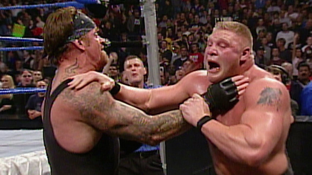 Brock Lesnar and John Cena vs Undertaker and Kurt Angle   WWE SmackDown 2003 HD