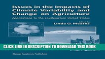 [PDF] Issues in the Impacts of Climate Variability and Change on Agriculture: Applications to the